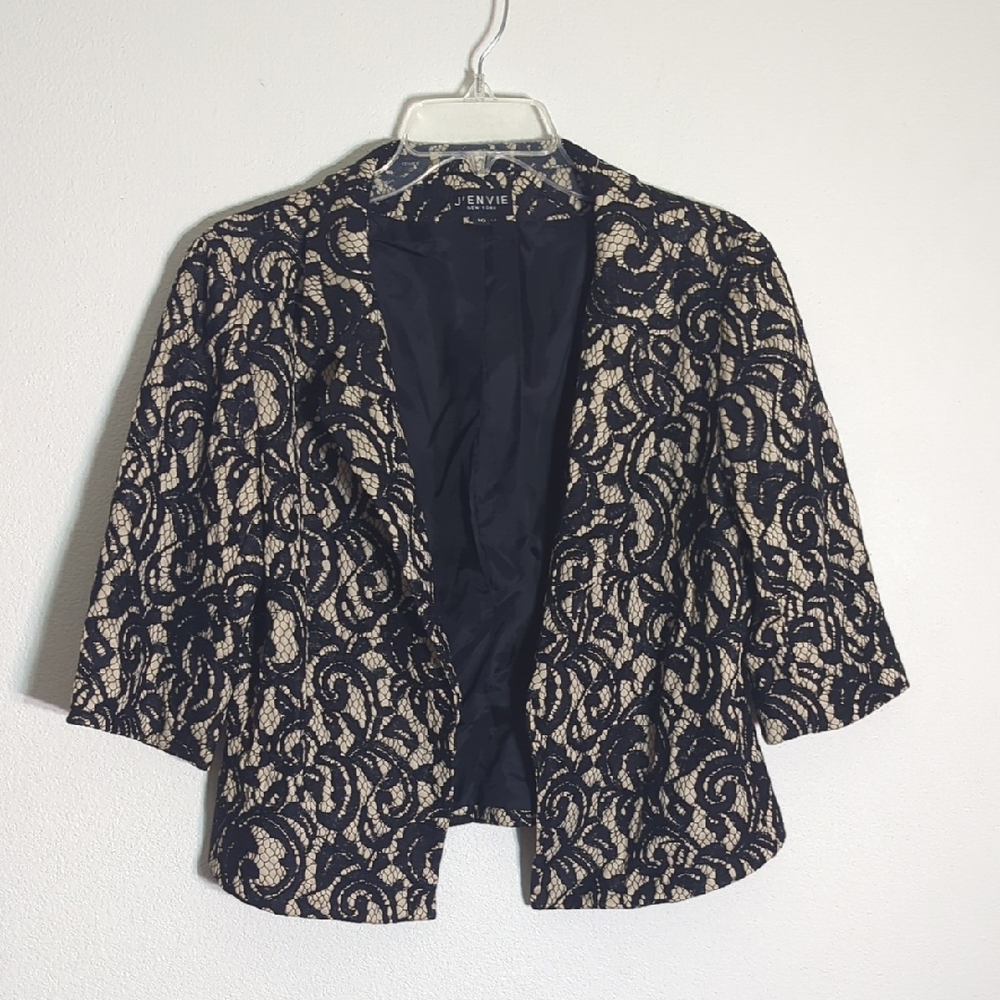 J'envie Women's Blazer Black Lace Jacket‎ Formal Whimsigoth Fairygrunge Size 6